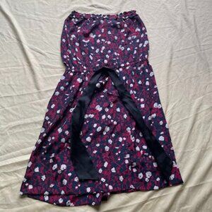 Funktional | Strapless Floral Dress | Navy/Pink Multi | Size M